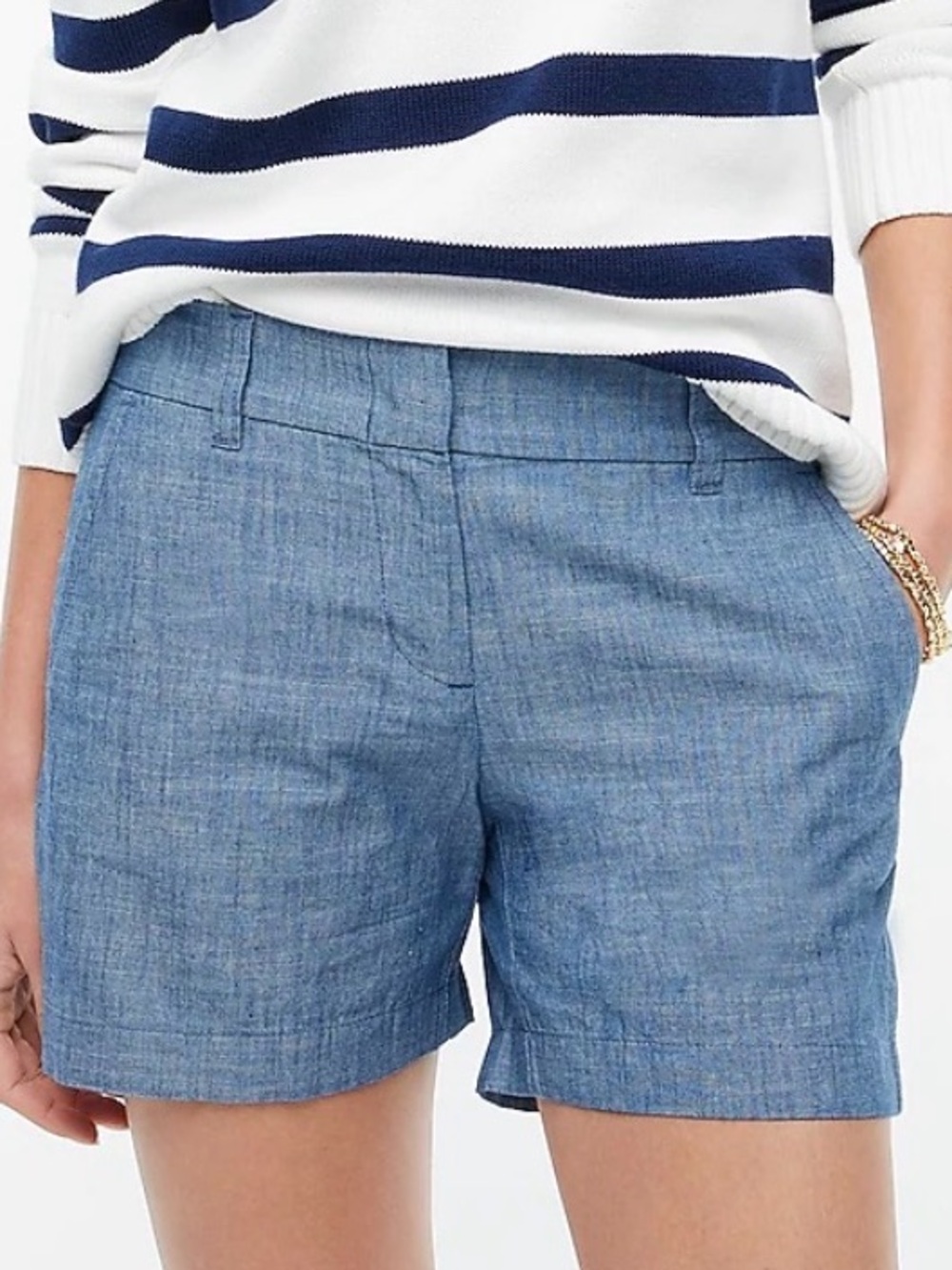 J. Crew Factory Blue Chambray Chino 5 inch